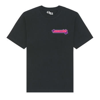 Czarna koszulka ovr w stylu oversize