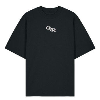 Czarna koszulka boxy 200 GSM bawełna organiczna OVR