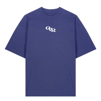 Fioletowa koszulka boxy 200 GSM bawełna organiczna OVR