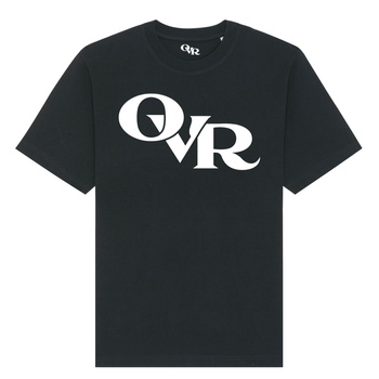 Czarna koszulka ovr w stylu oversize