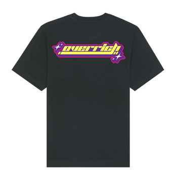 Czarna koszulka ovr w stylu oversize