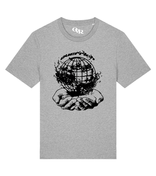 T-SHIRT szary globe overrich