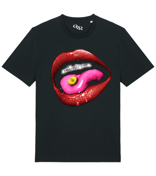 T-SHIRT czarny tabletka overrich