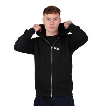 Czarna bluza z kapturem na zamek overrich