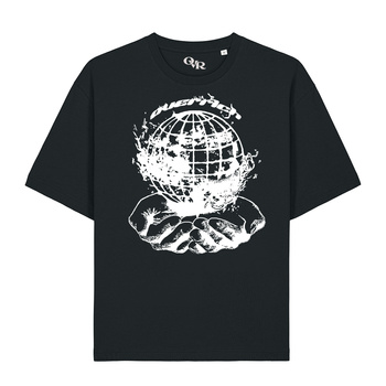 Czarna koszulka z bawełny orgnanicznej globe 155GSM