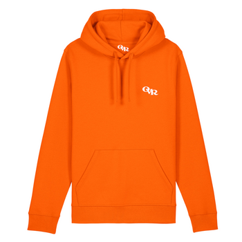 Pomarańczowa bluza z kapturem ovr