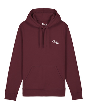 Burgundowa bluza z kapturem overrich