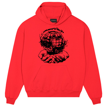 Bluza oversize z kapturem globe overrich hard red sale
