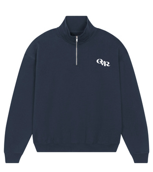 Granatowa bluza oversize  na zamek Overrich