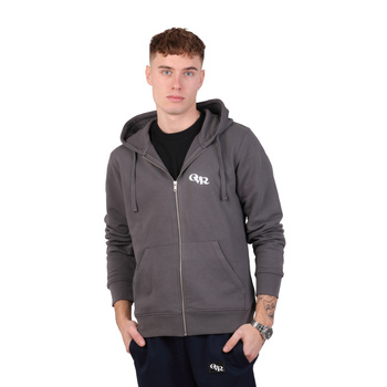 Grafitowa rozpinana z kapturem wysokiej jakości overrich