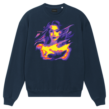 Granatowa bluza oversize bez kaptura girl