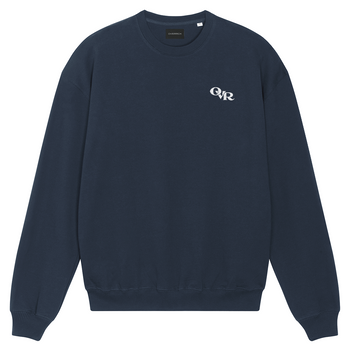 Granatowa bluza oversize bez kaptura ovr