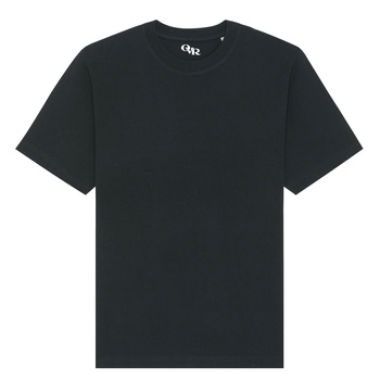 Czarna koszulka oversize bez nadruku wysokiej jakości