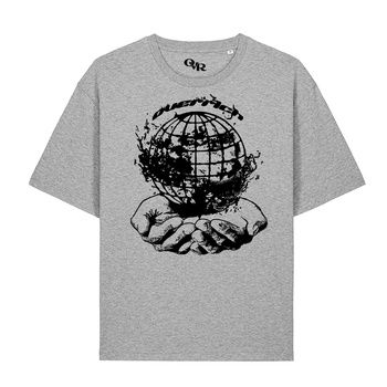 Szara koszulka z bawełny organicznej 155 GSM