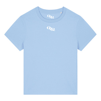 Damska koszulka w stylu boxy kolor błękitny