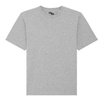 Koszulka oversize bez nadruku szary melanż