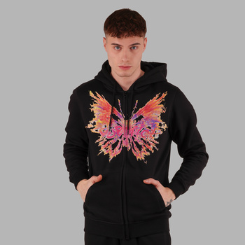 Bluza rozpinana z kapturem butterfly black