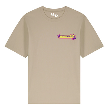 Męska koszulka w stylu oversize beżowa overrich.