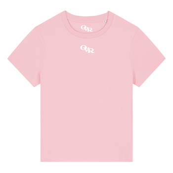 Damska koszulka różowa w stylu boxy  overrich