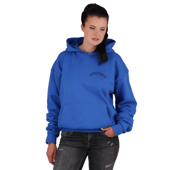 Niebieska bluza boxy z kapturem overrich