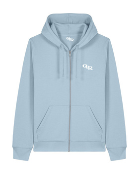 Błekitna rozpinana bluza z kapturem overrich