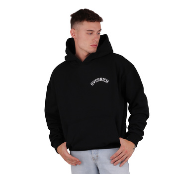 Czarna bluza boxy z kapturem overrich 460 GSM