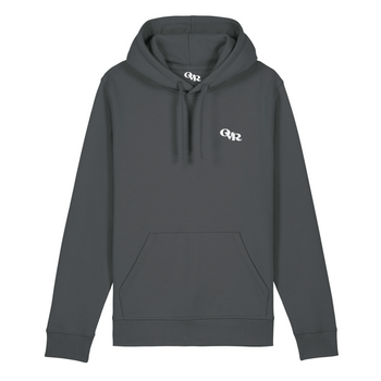 Wygodna grafitowa bluza z kapturem overrich kieszeń kangurka