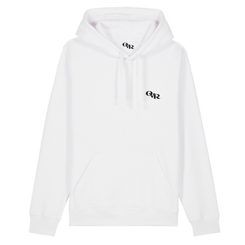 Wysokiej jakości biała bluza z kapturem kieszeń kangurka overrich